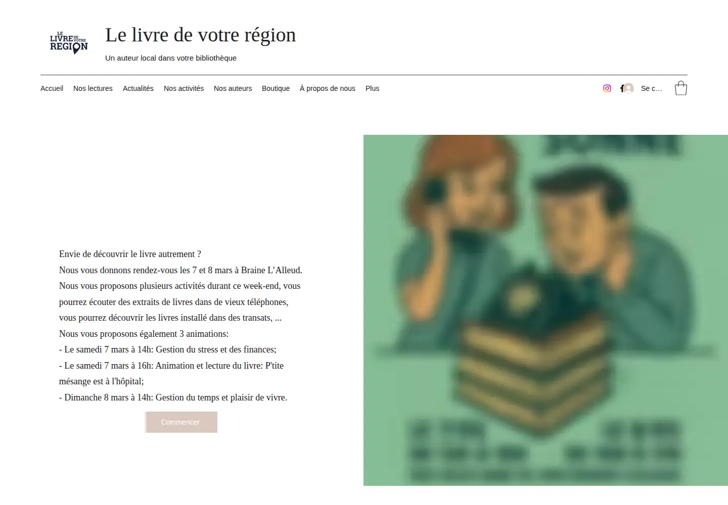 Captured homepage of lelivredevotreregion.com in the current scan