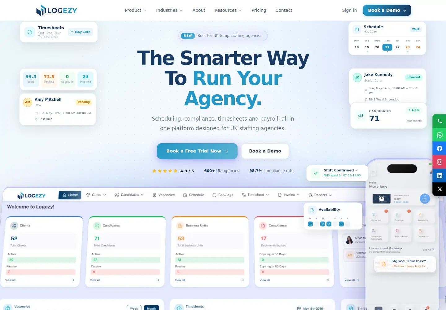Screenshot of logezy.com