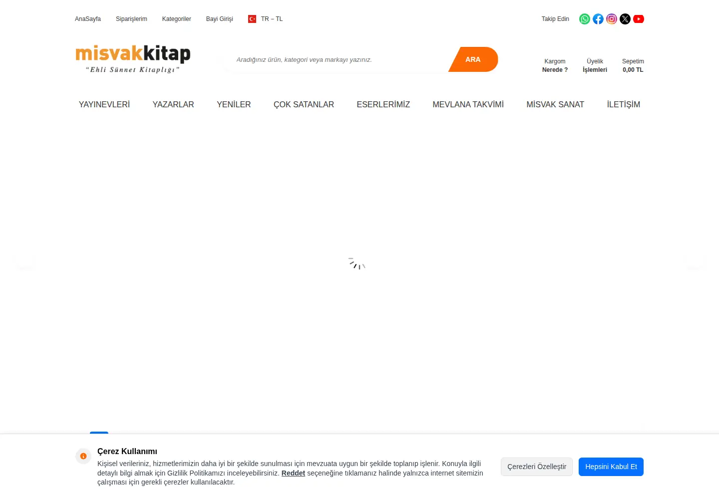 Screenshot of misvakkitap.com