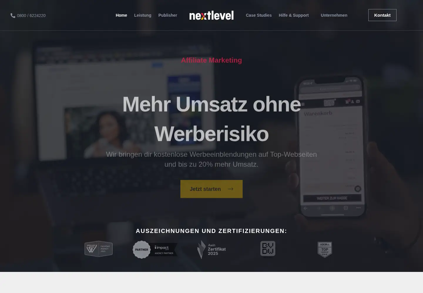 Screenshot of next-level.com