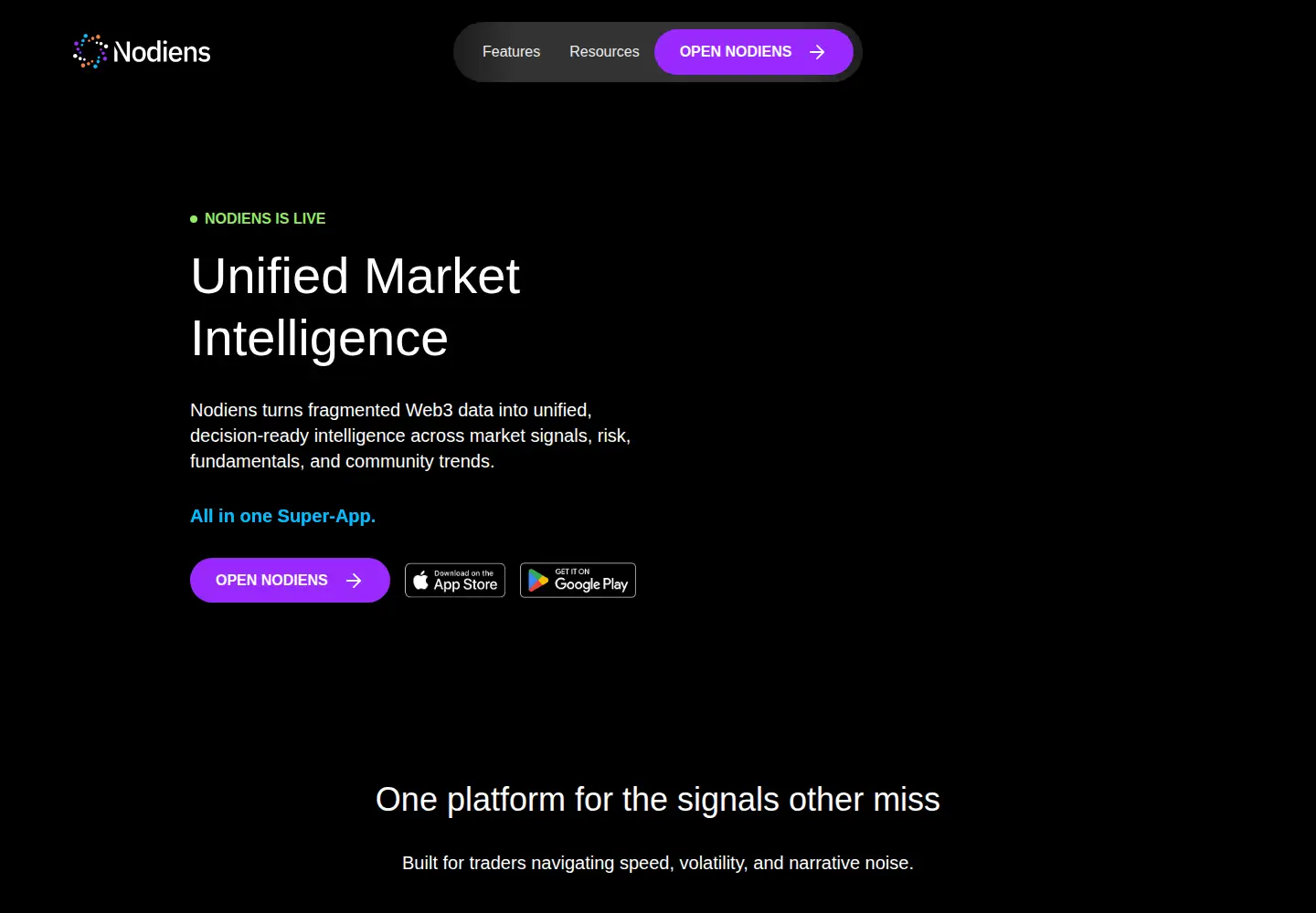 Captured homepage of nodiens.com in the current scan