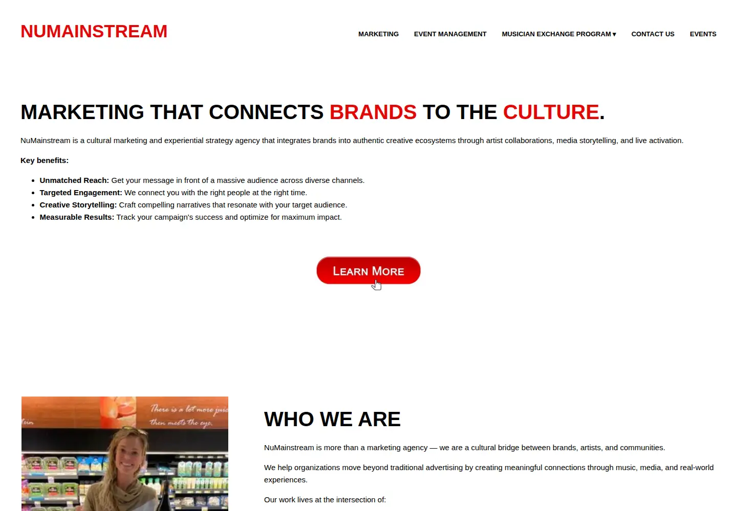 Screenshot of numainstream.com