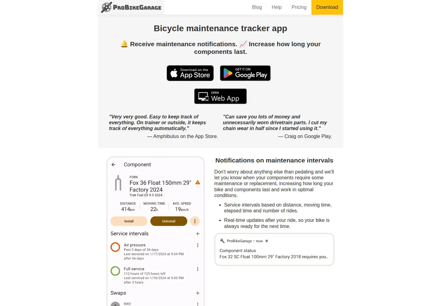 Screenshot of probikegarage.com
