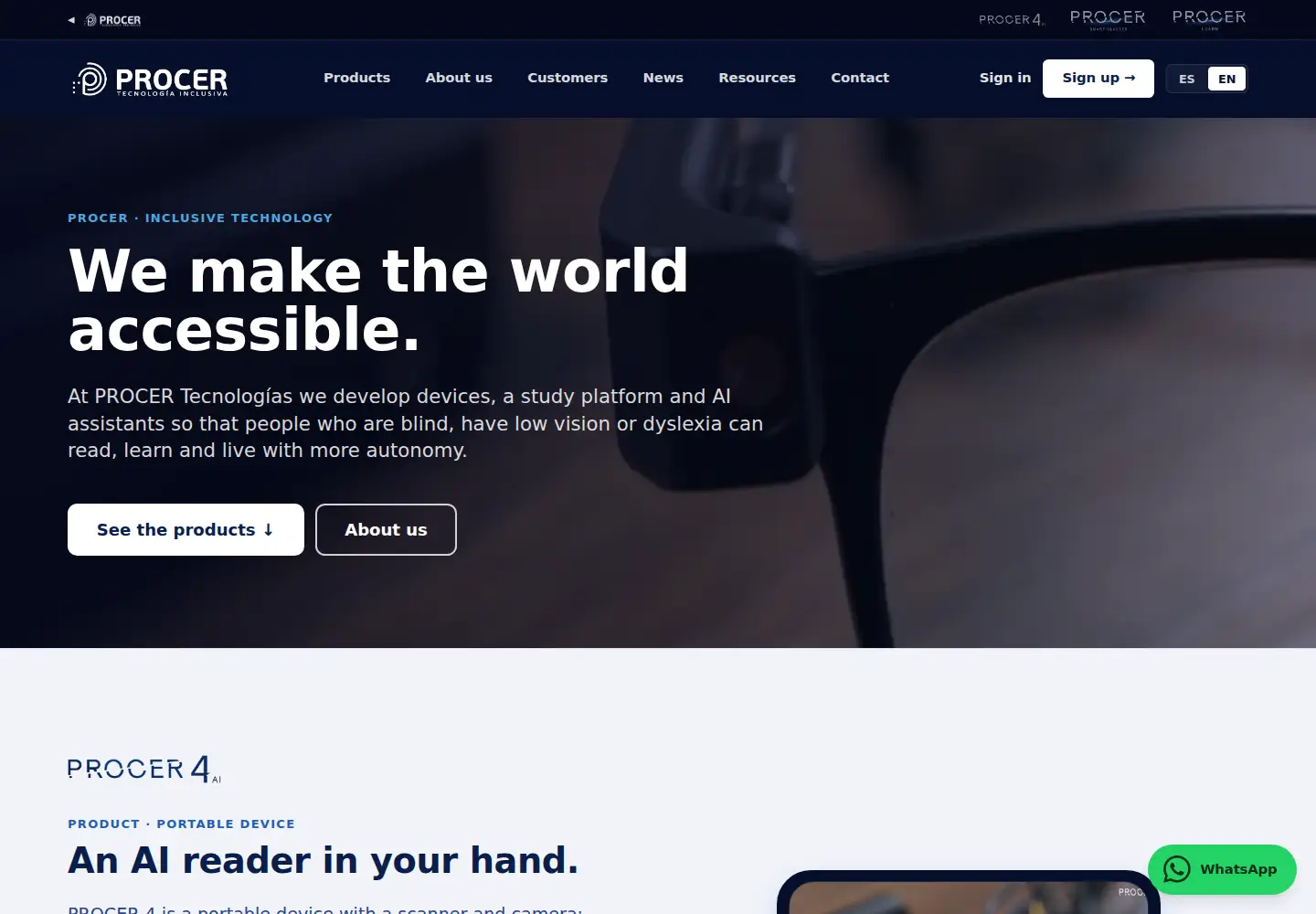 Screenshot of procertecnologias.com
