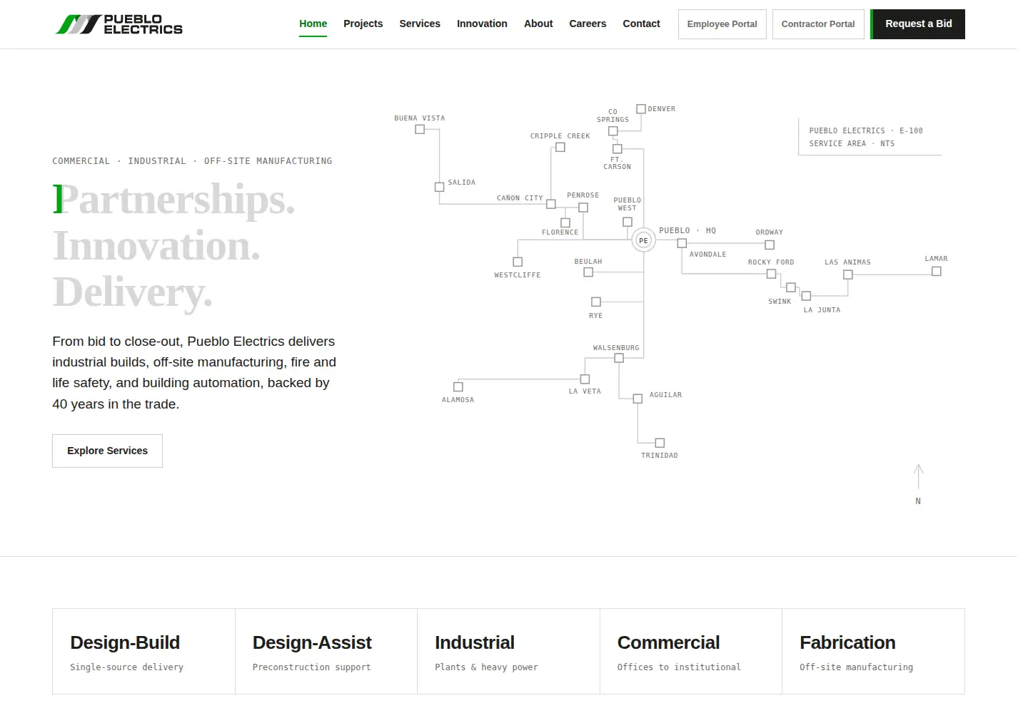 Screenshot of puebloelectrics.com
