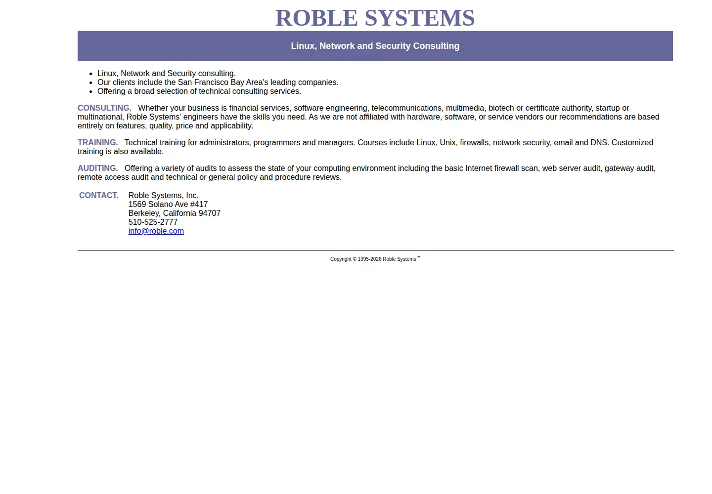 Captured homepage of roble.com in the current scan