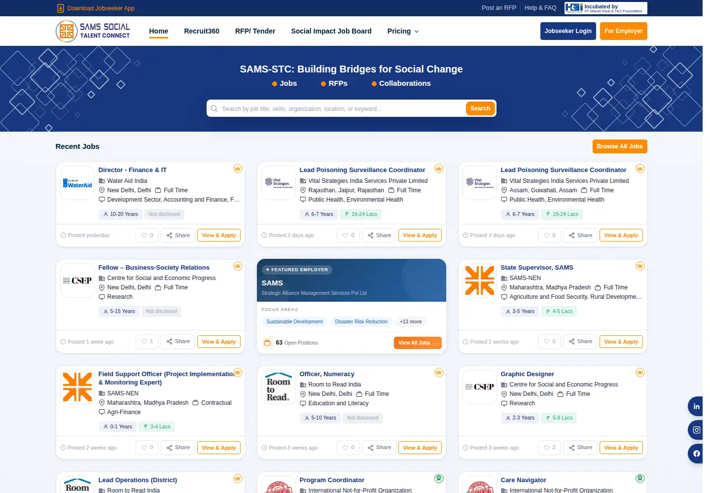 Screenshot of samsstc.com
