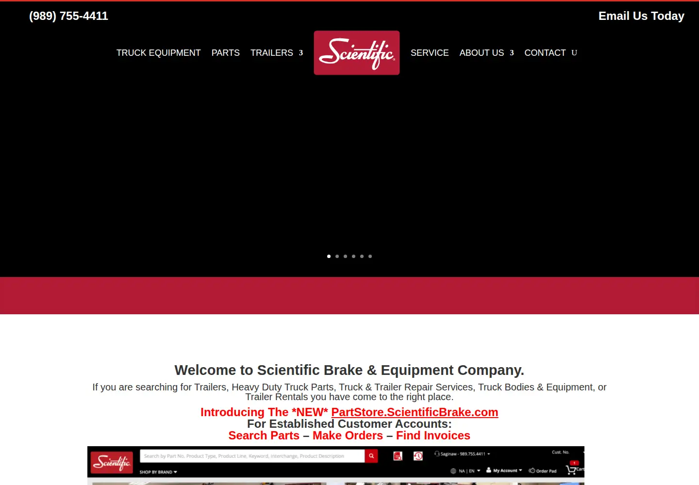 Screenshot of scientificbrake.com