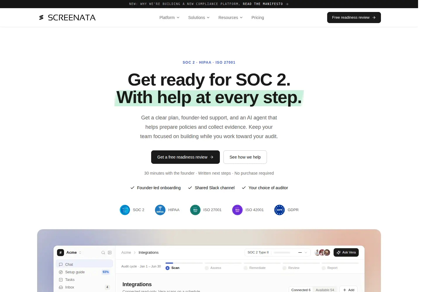 Screenshot of screenata.com