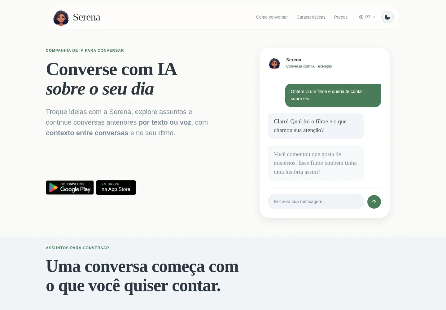 Screenshot of serenaapp.com