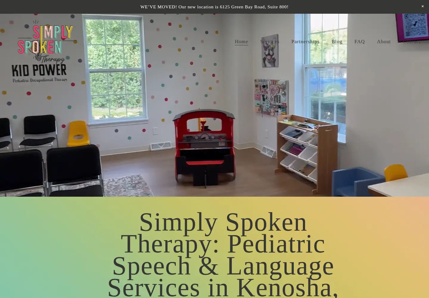 Captured homepage of simplyspokentherapy.com in the current scan