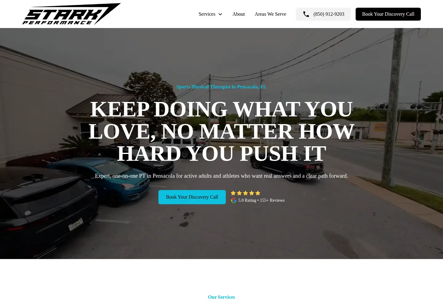 Captured homepage of starkperformancept.com in the current scan