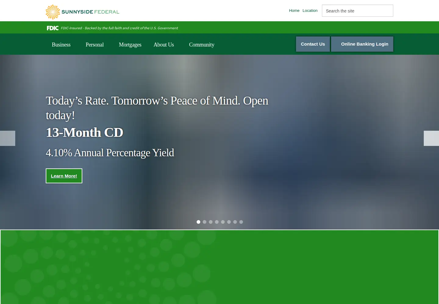 Screenshot of sunnysidefederal.com