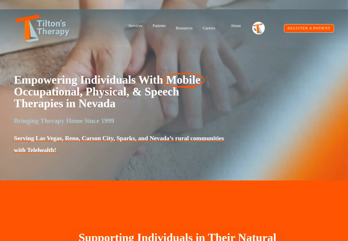 Screenshot of tiltonstherapy.com