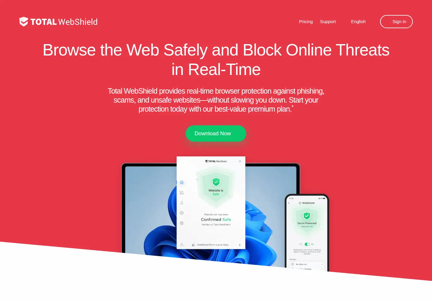 Screenshot of totalwebshield.com