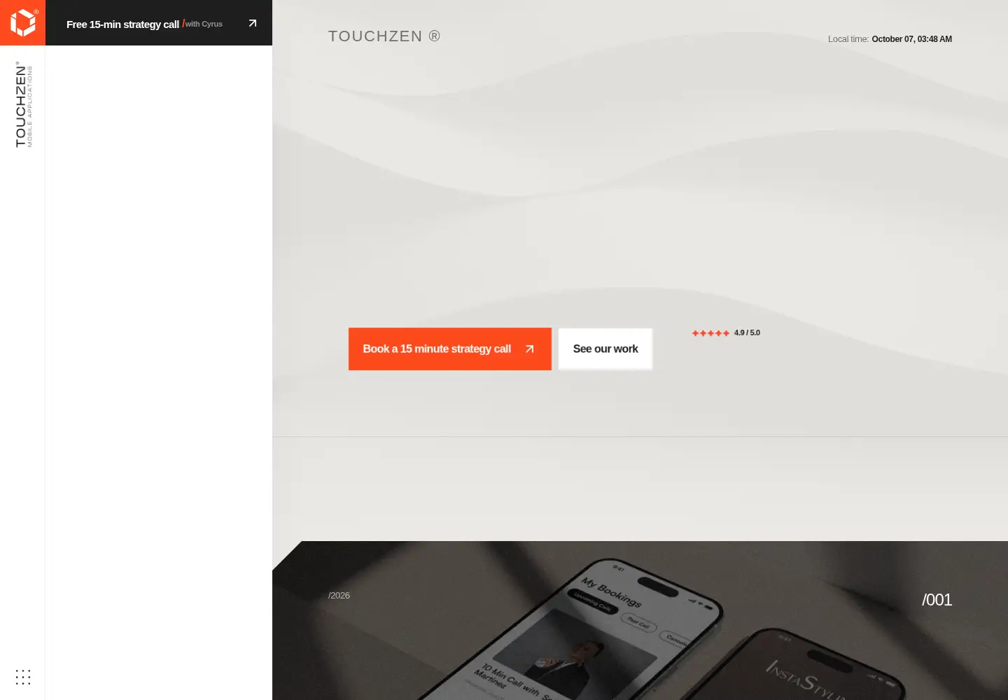 Screenshot of touchzenmedia.com