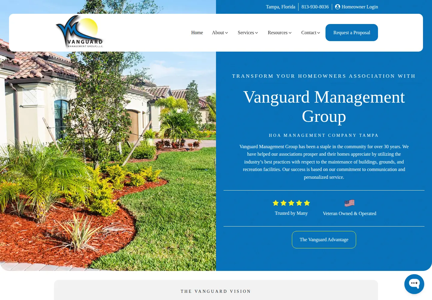 Captured homepage of vanguardmanagementgroup.com in the current scan