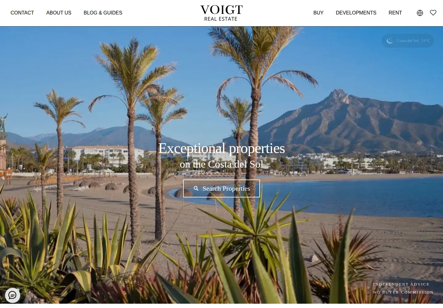 Captured homepage of voigt-marbella.com in the current scan