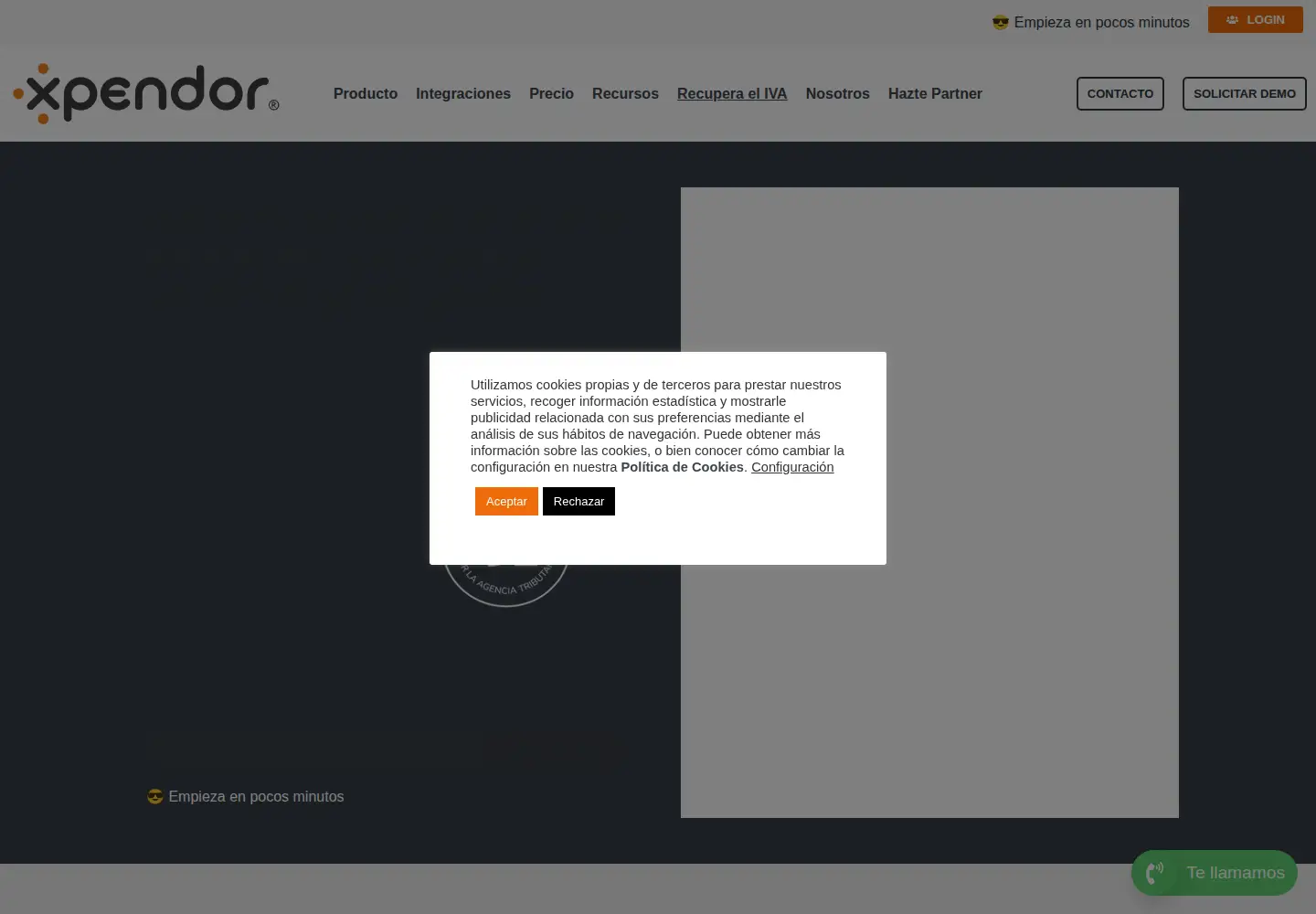 Captured homepage of xpendor.com in the current scan