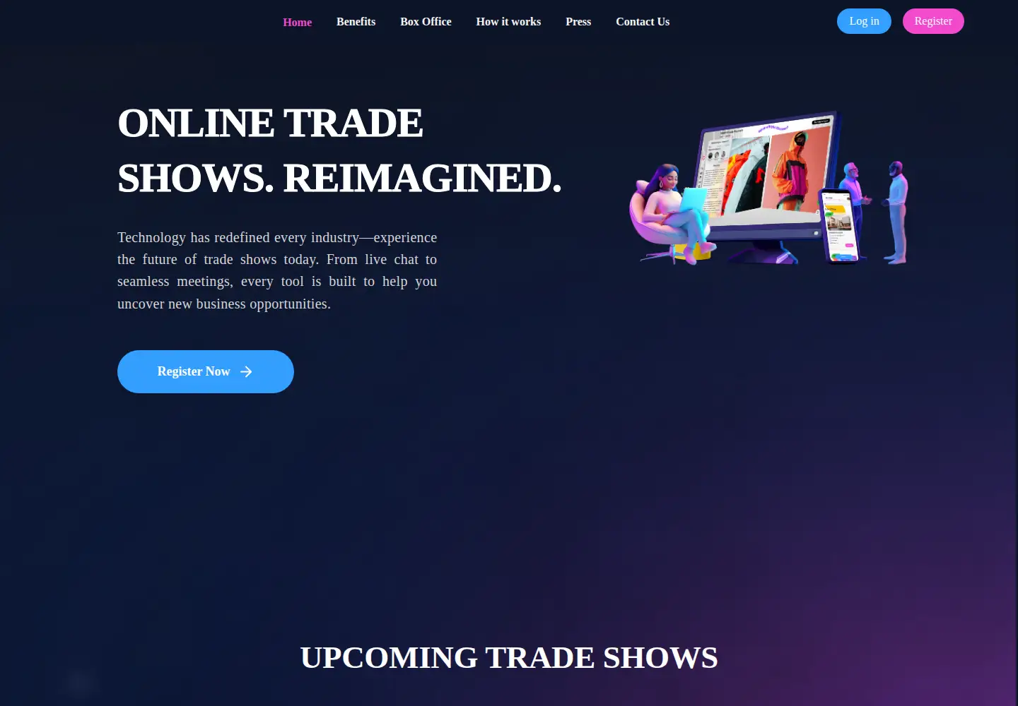 Captured homepage of xpofairs.com in the current scan