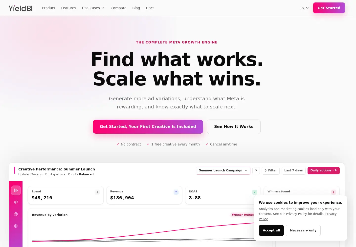 Screenshot of yieldbi.com