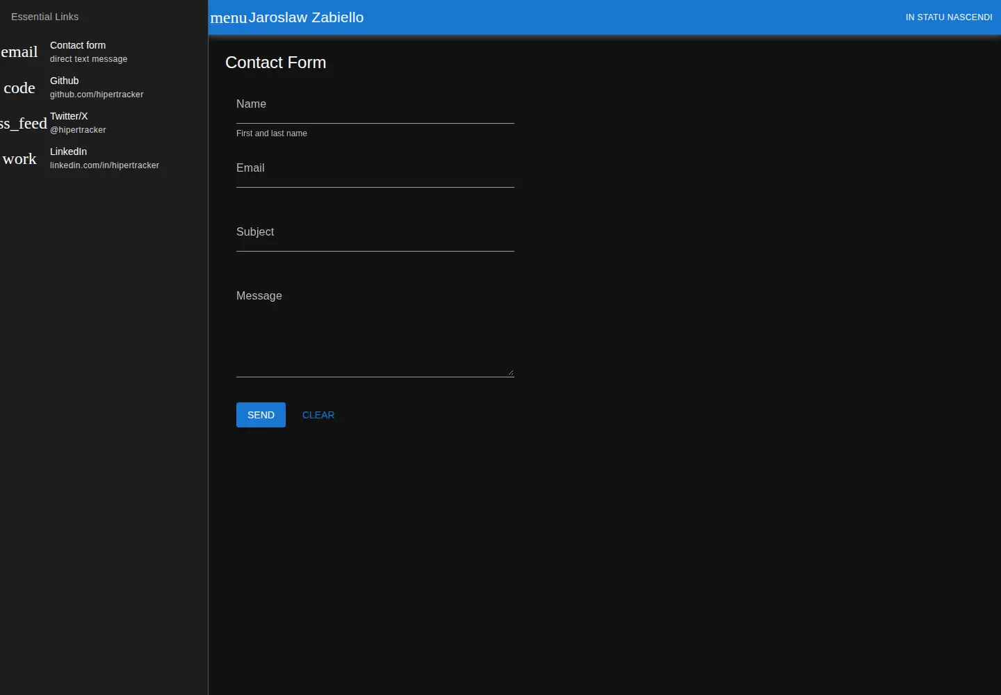 Screenshot of zabiello.com