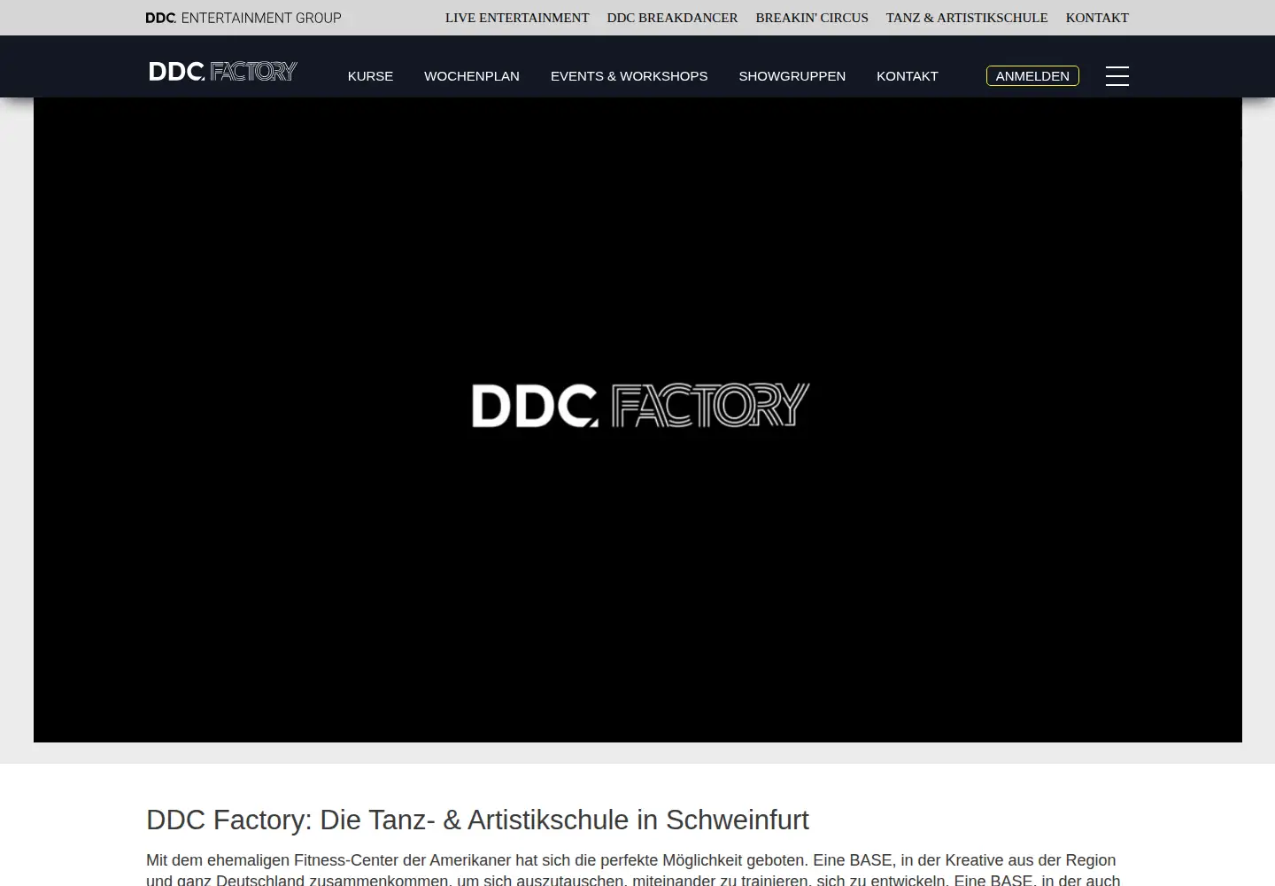 Captured homepage of ddc-factory.de in the current scan