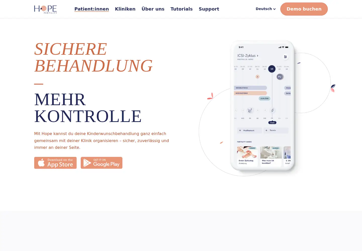 Screenshot of hope-kinderwunsch.de