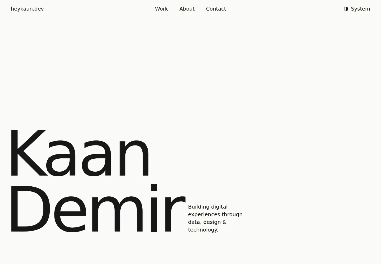Captured homepage of heykaan.dev in the current scan