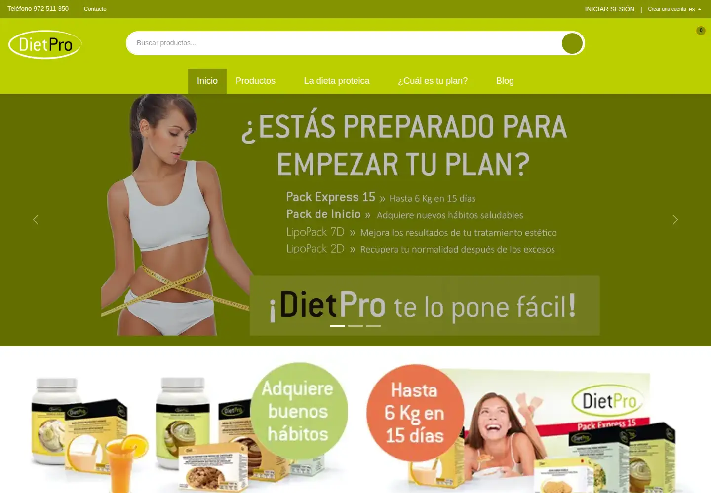 Screenshot of dietpro.es