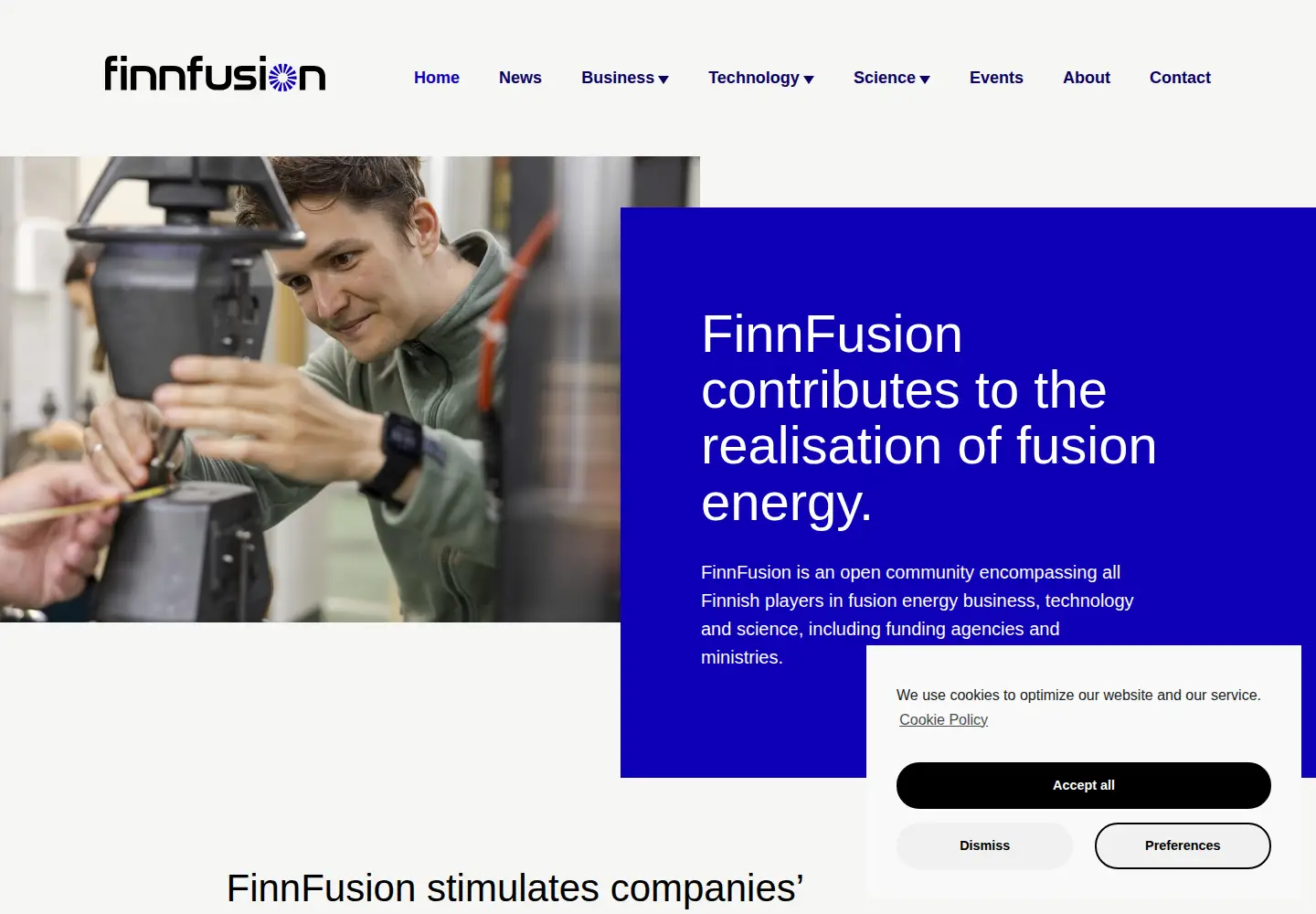 Captured homepage of finnfusion.fi in the current scan