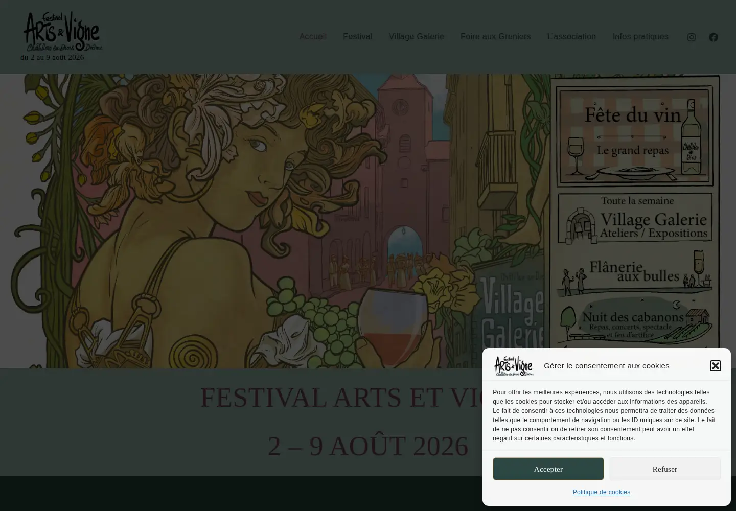 Captured homepage of chatillon-artsetvigne.fr in the current scan