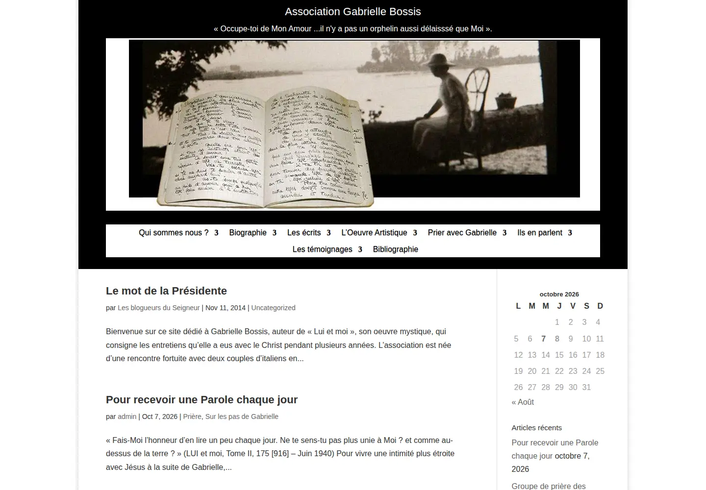 Screenshot of gabriellebossis.fr