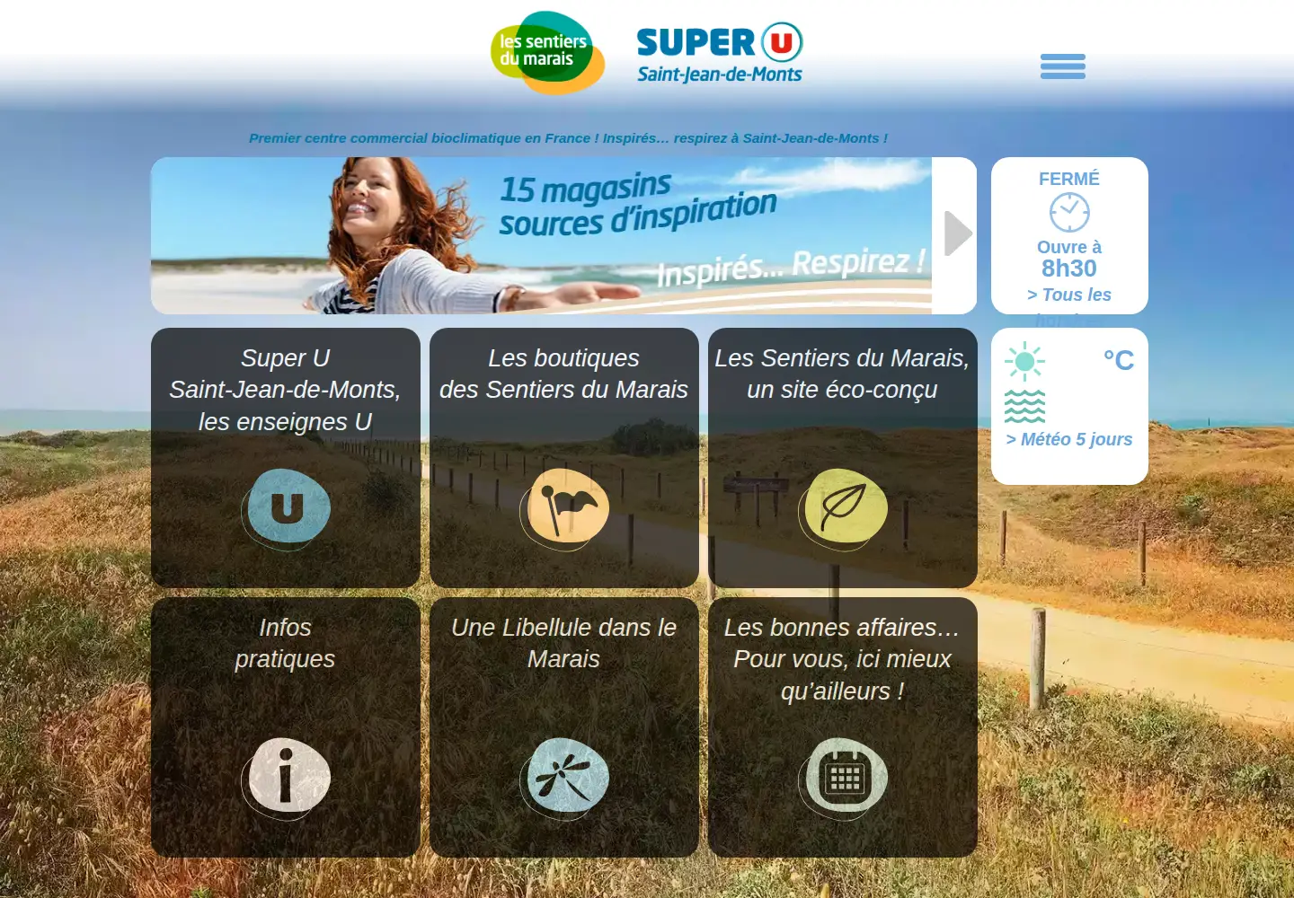 Screenshot of lessentiersdumarais.fr