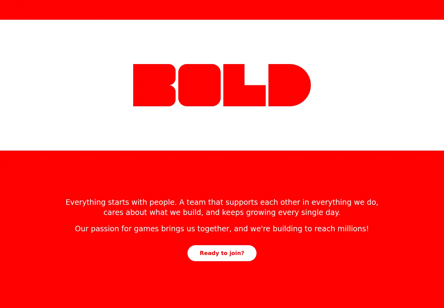 Captured homepage of bold.games in the current scan