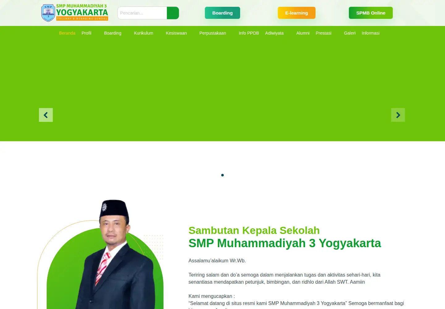 Captured homepage of smpmugayogya.sch.id in the current scan