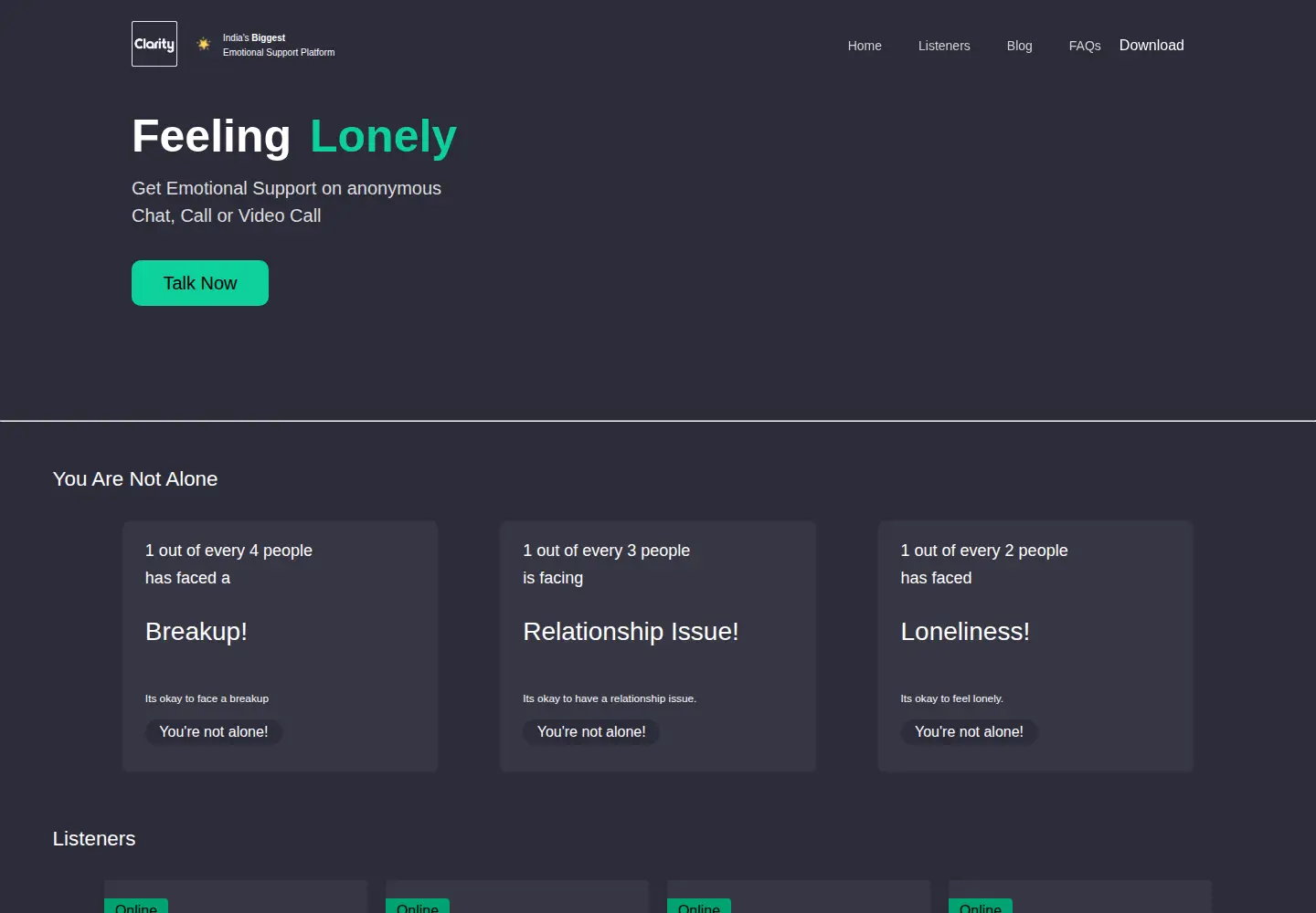 Screenshot of clarityapp.in