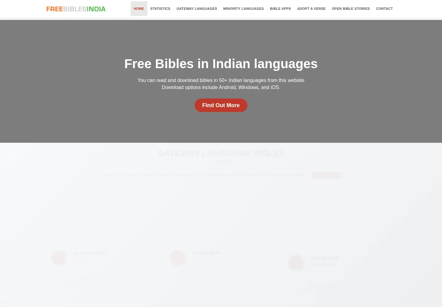 Screenshot of freebiblesindia.in