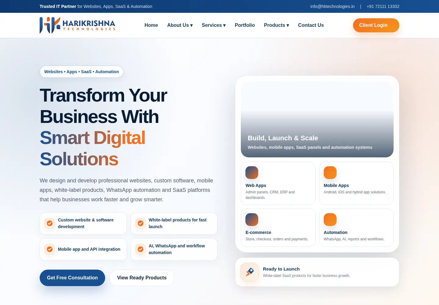 Screenshot of hktechnologies.in