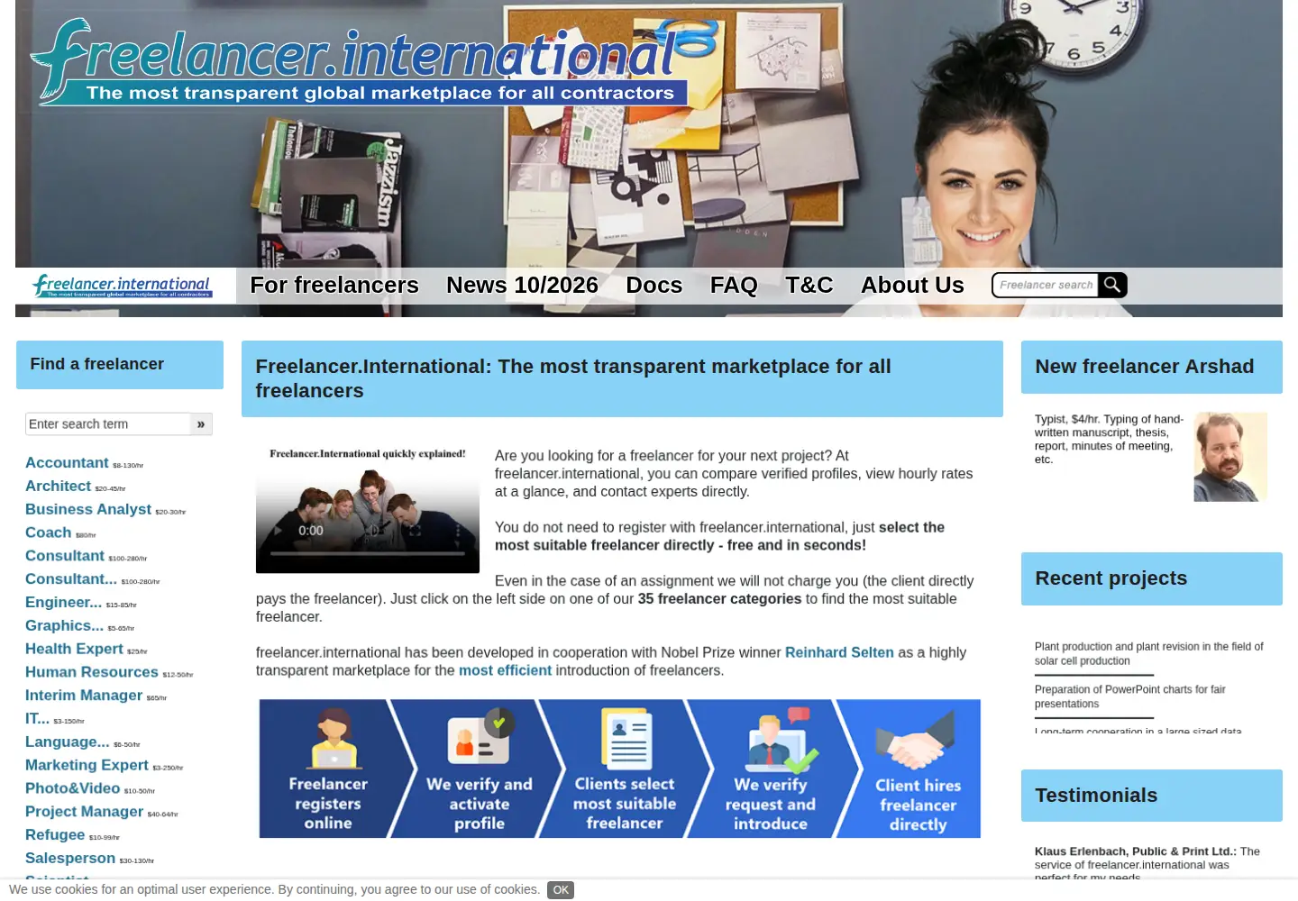 Screenshot of freelancer.international