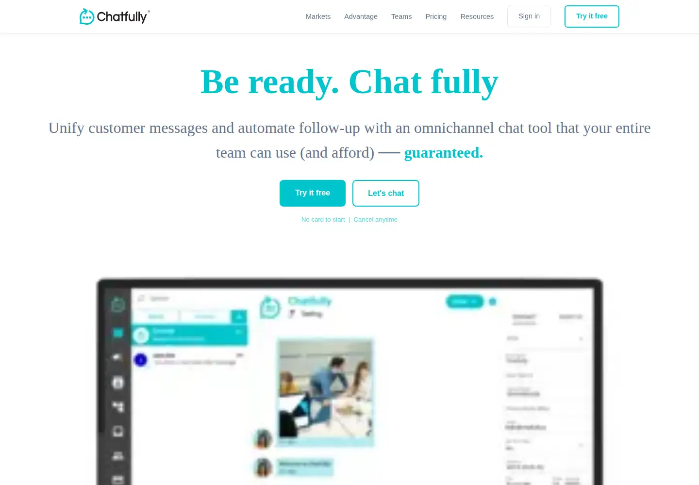 Screenshot of chatfully.io