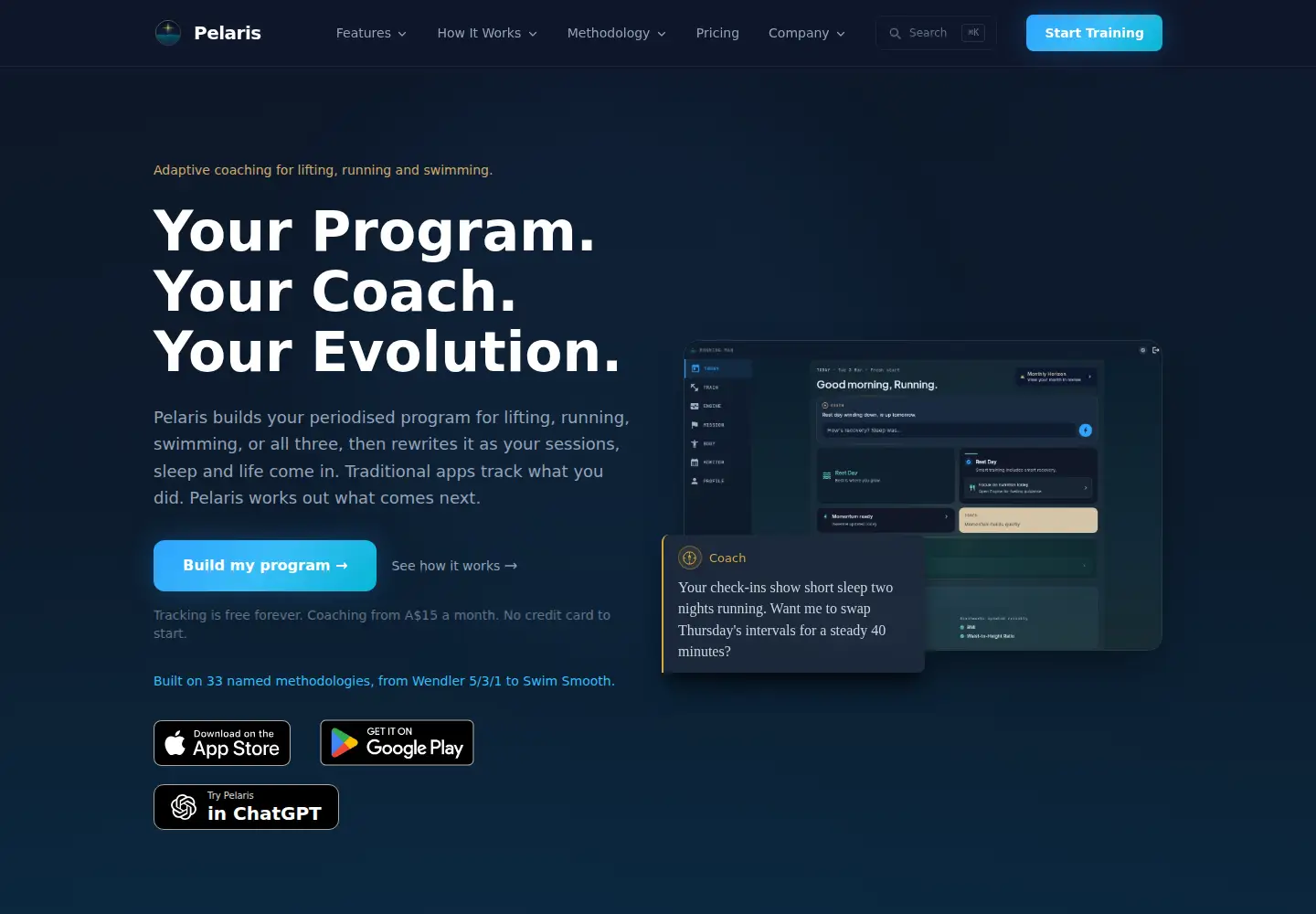 Captured homepage of pelaris.io in the current scan
