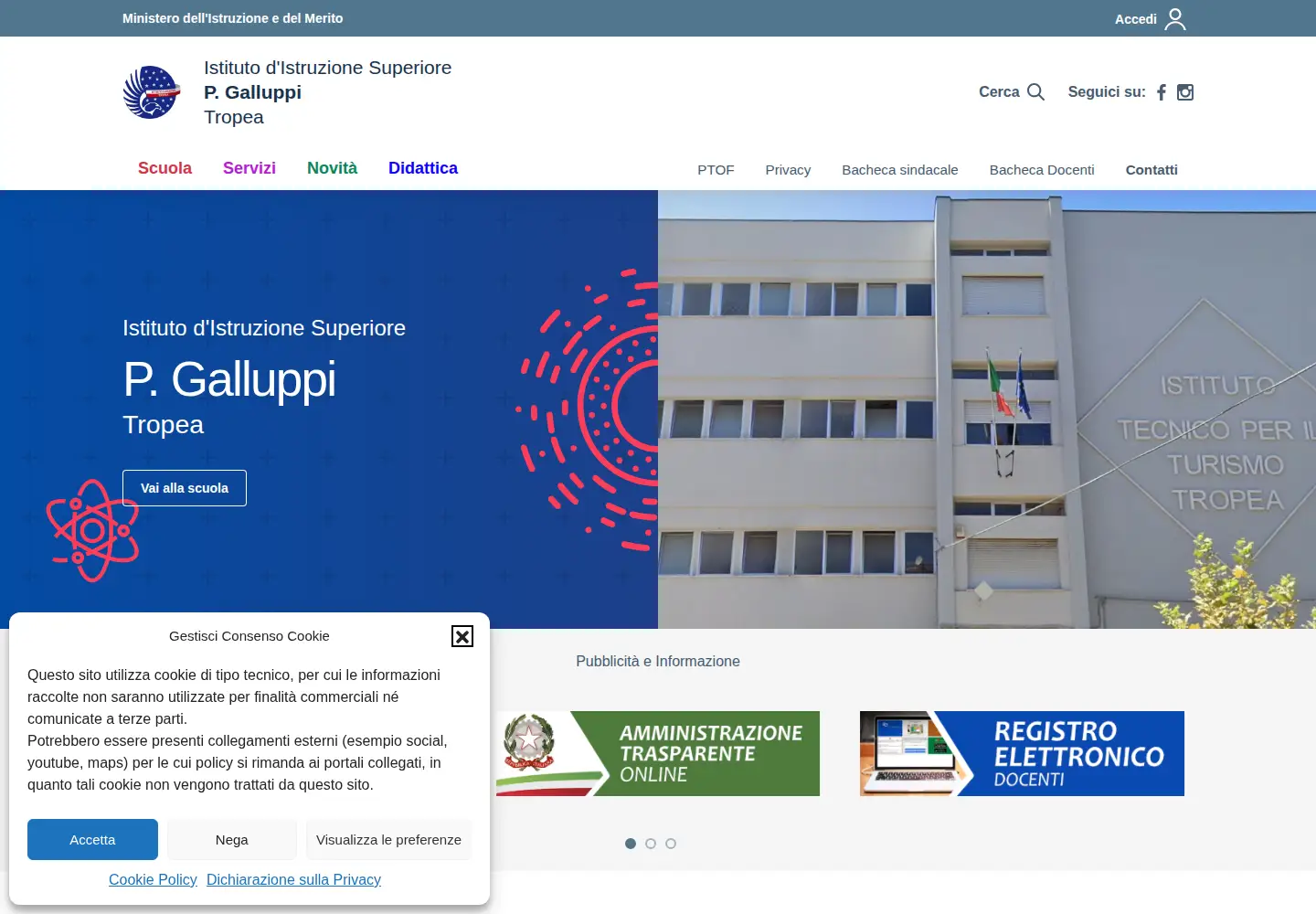 Screenshot of iistropea.edu.it