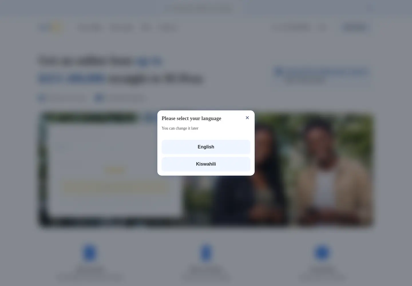 Screenshot of lendplus.ke