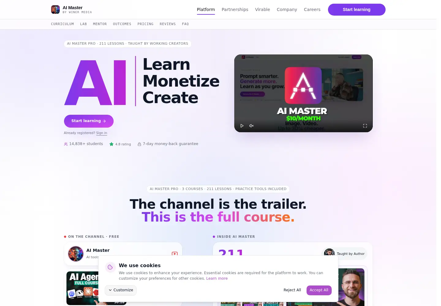 Screenshot of aimaster.me