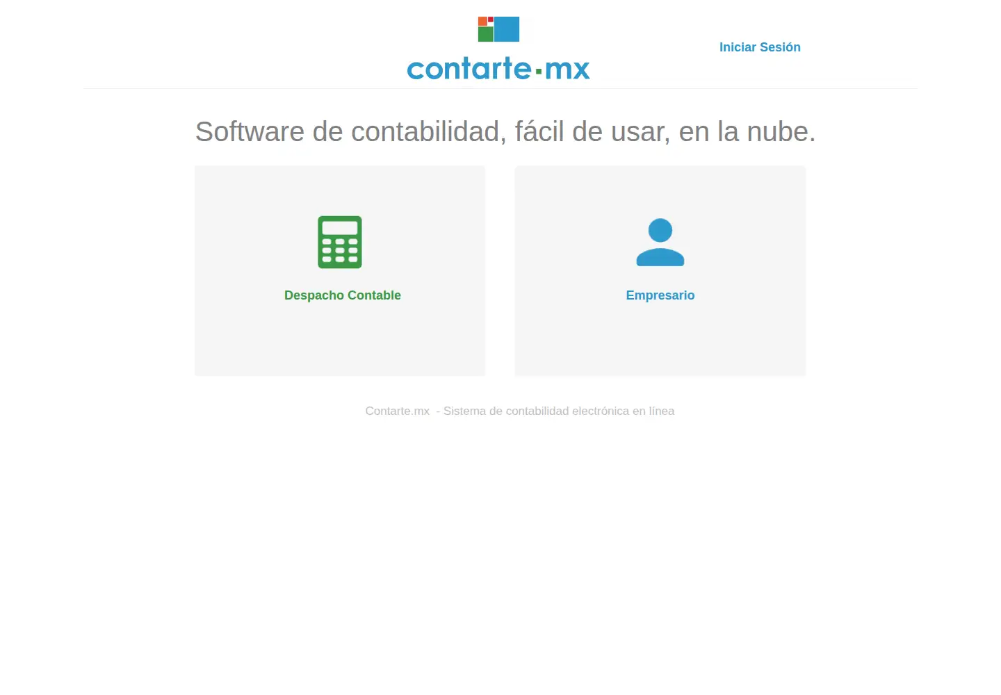 Screenshot of contarte.mx