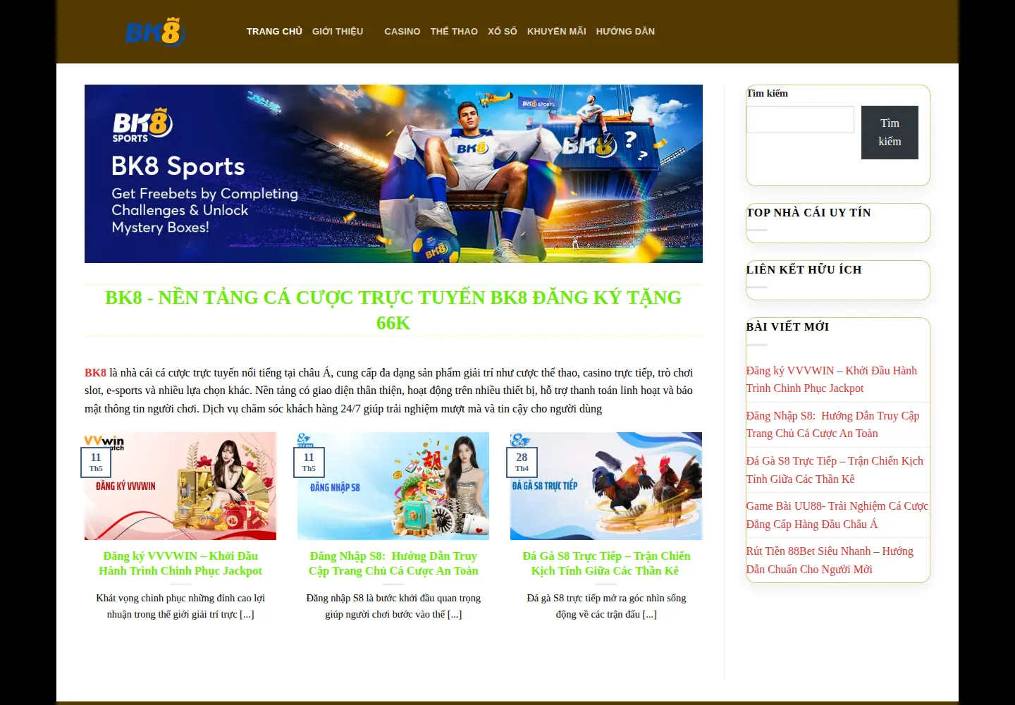 Captured homepage of bk8i.net in the current scan