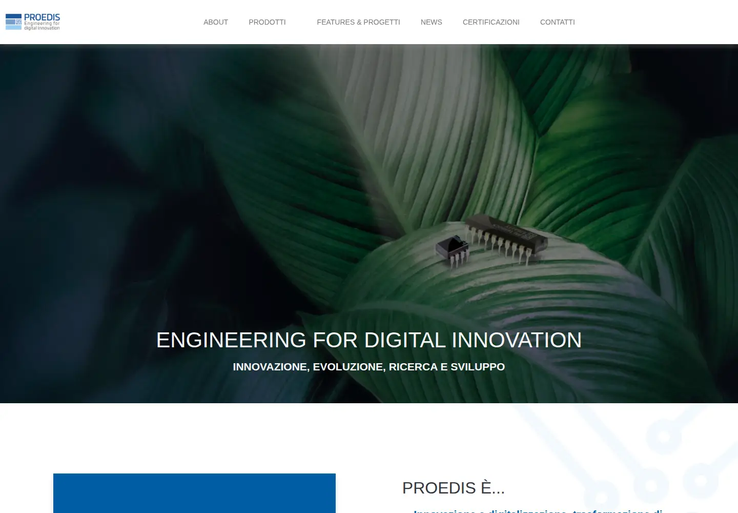 Captured homepage of proedis.net in the current scan