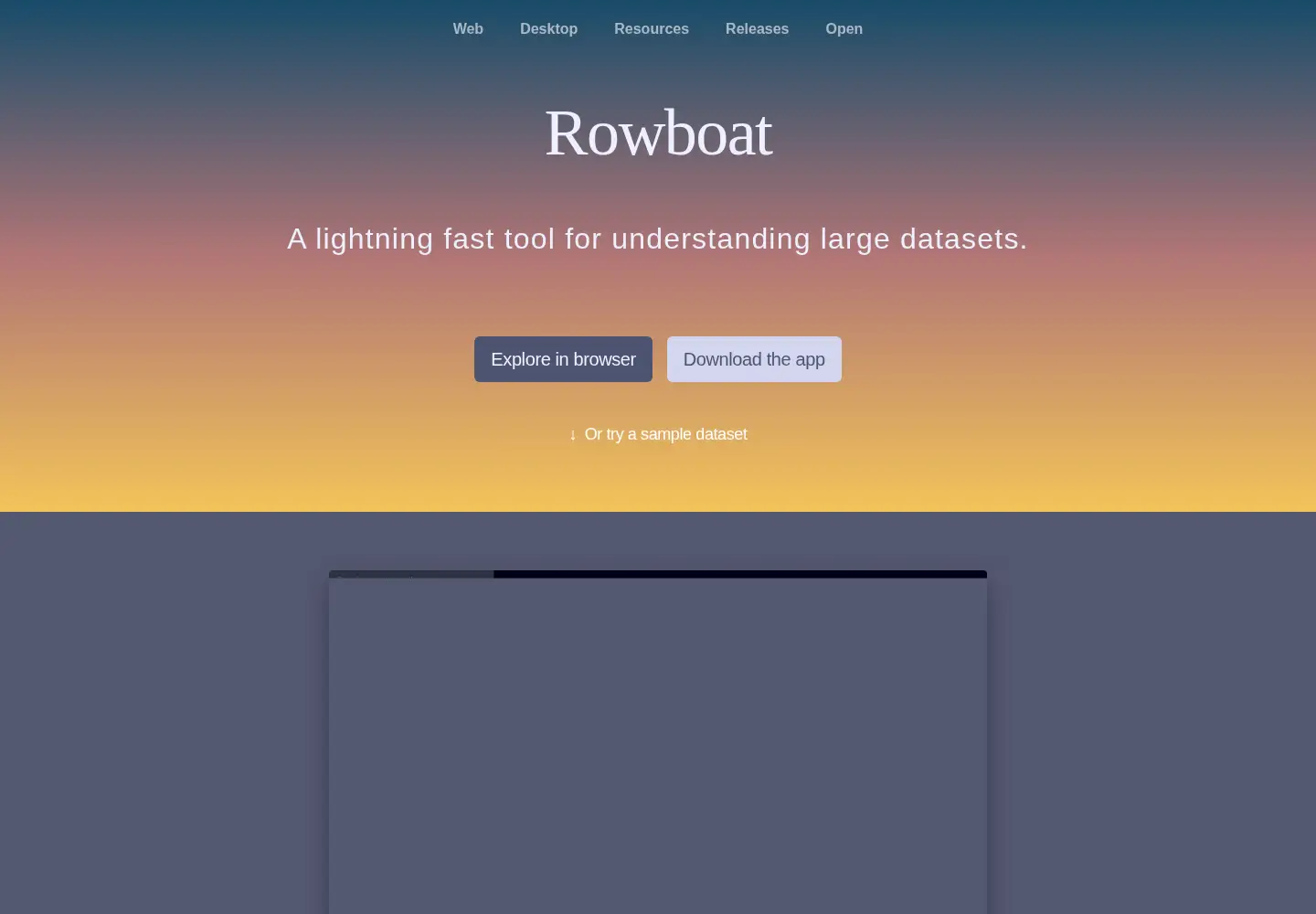 Screenshot of rowboat.net
