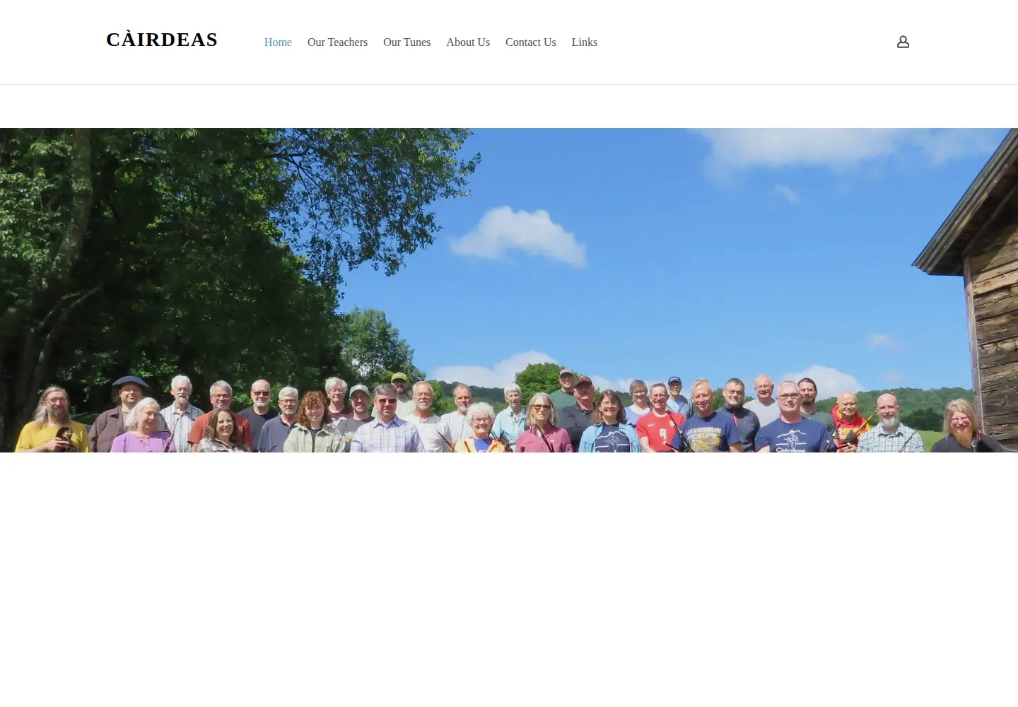 Captured homepage of cairdeas.org in the current scan